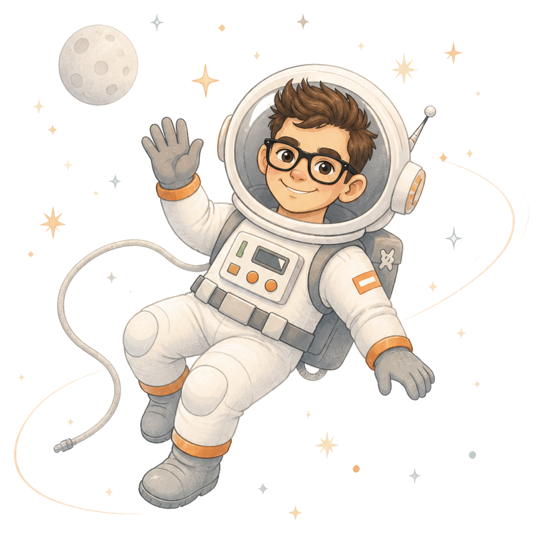 Astronauta flutuando decorativo
